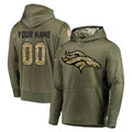 Mdoa Custom D.Broncos Olive Salute to Service Pullover Hoodies Home Game Any Name & Numbers Stitched Jerseys