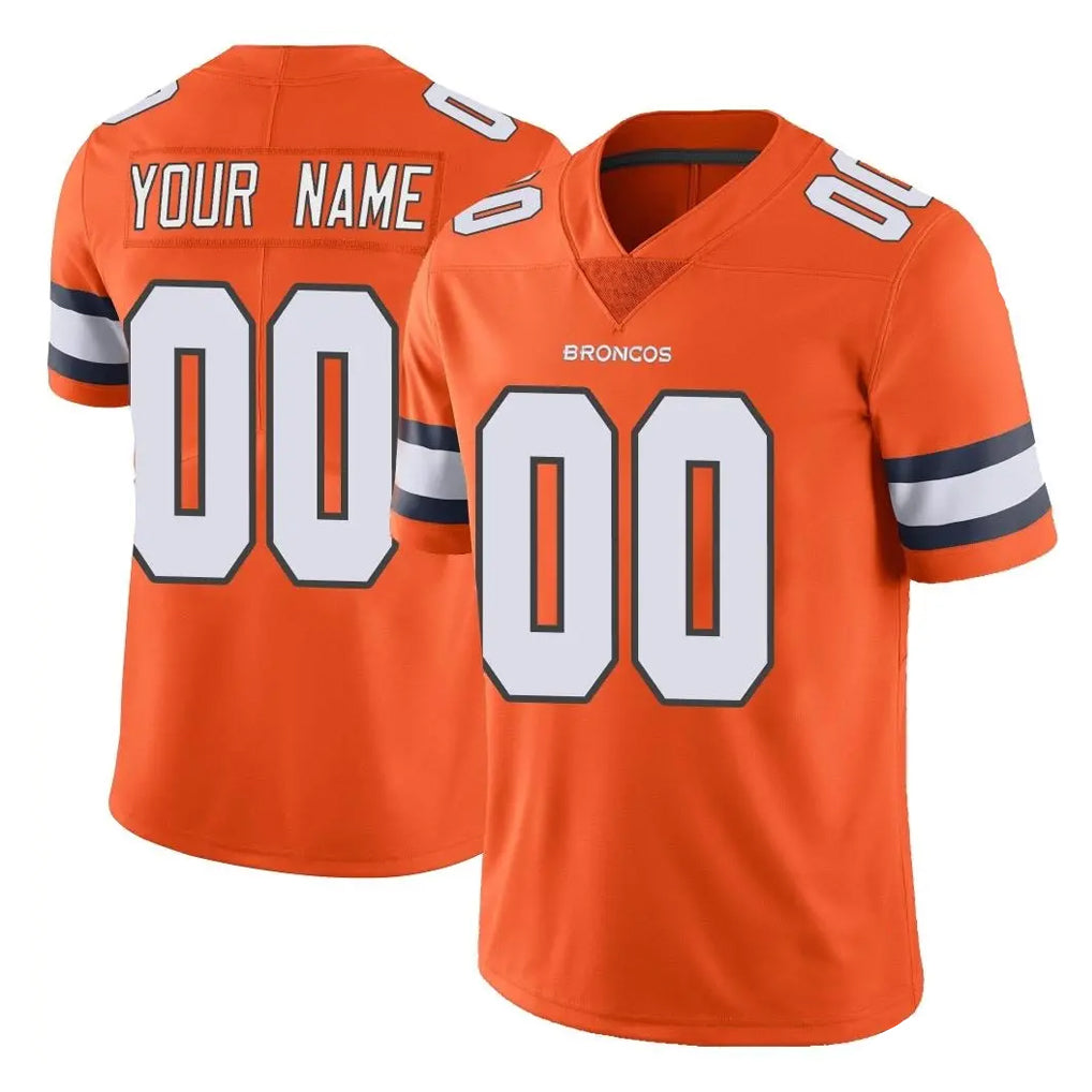 Mdoa Custom D.Broncos Orange Vapor Untouchable Limited Home Game Any Name & Numbers Stitched Jerseys