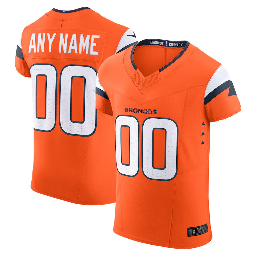 Mdoa Custom D.Broncos Vapor F.U.S.E. Elite Orange Stitched Jerseys