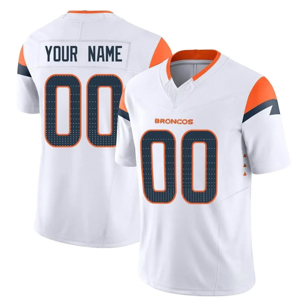 Mdoa Custom D.Broncos White Limited Vapor F.U.S.E. Home Game Any Name & Numbers Stitched Jerseys