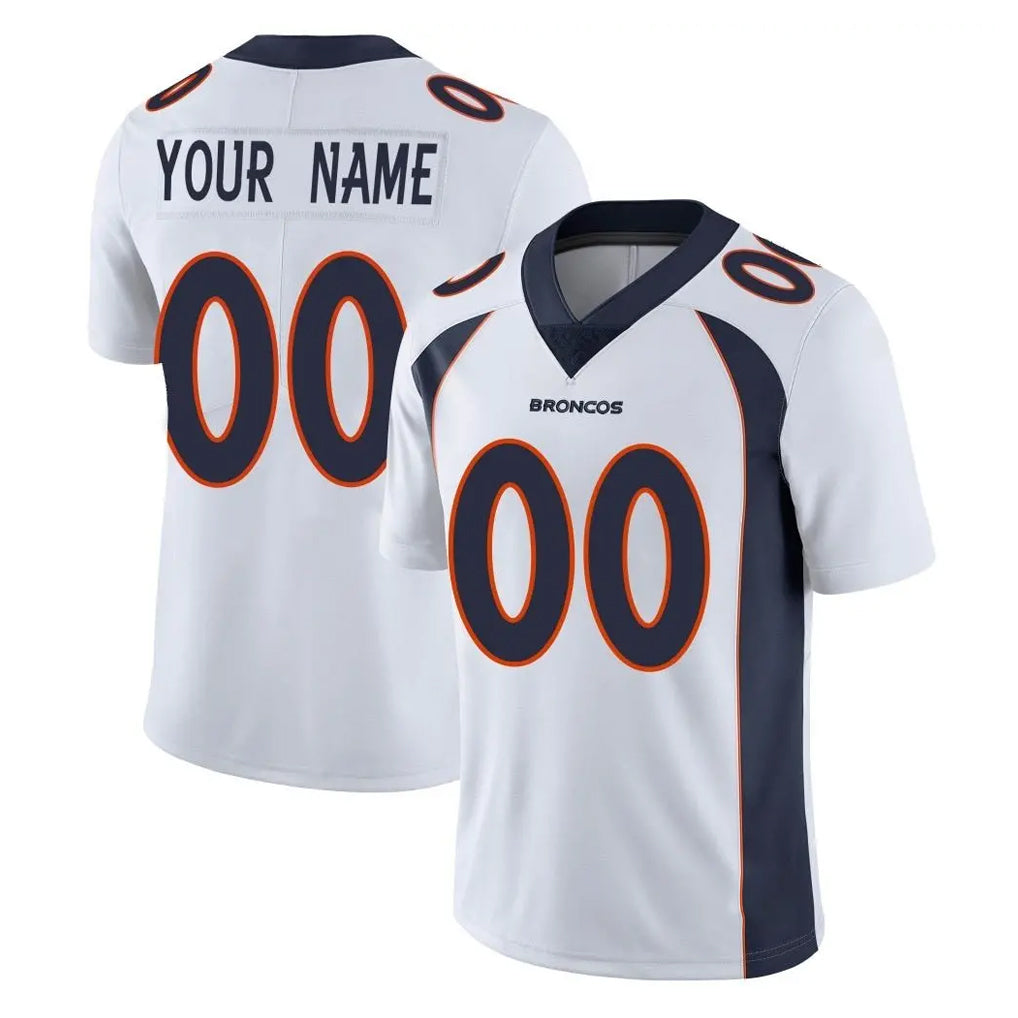 Mdoa Custom D.Broncos White Vapor Untouchable Limited Home Game Any Name & Numbers Stitched Jerseys