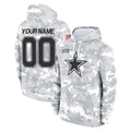 Mdoa Custom D.Cowboys Arctic Camo Salute to Service Hoodies Limited Game Any Name & Numbers Stitched Jerseys