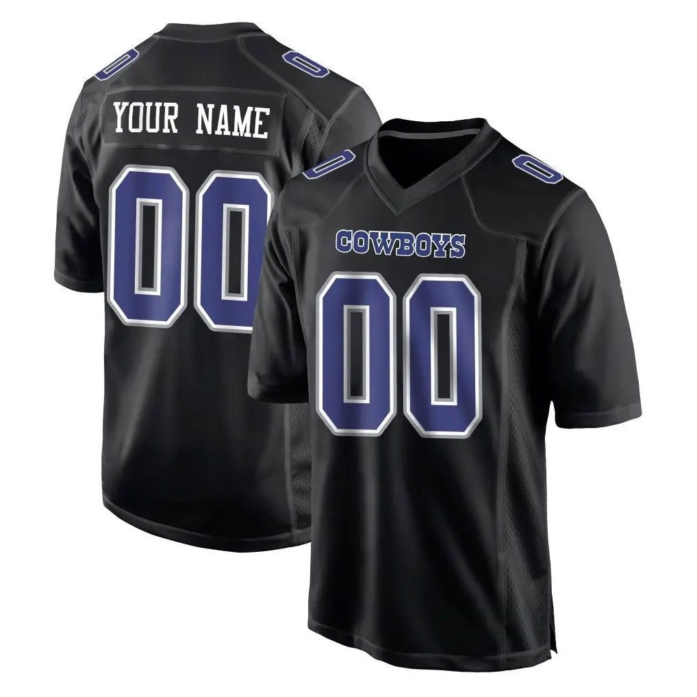Mdoa Custom D.Cowboys Carbon Black Fashion Home Game Any Name & Numbers Stitched Jerseys