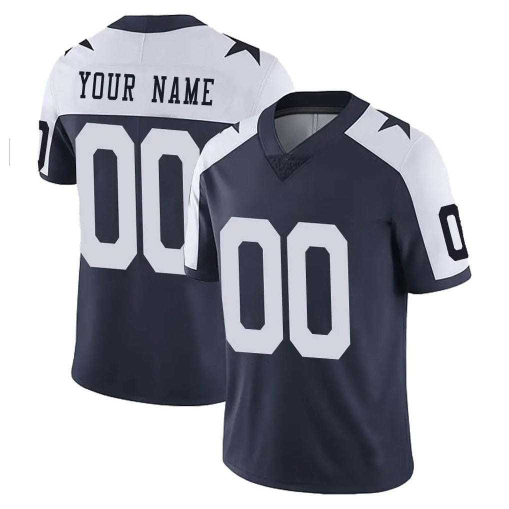 Mdoa Custom D.Cowboys Navy-White Limited Alternate Vapor Untouchable Home Game Any Name & Numbers Stitched Jerseys