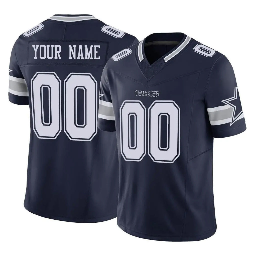 Mdoa Custom D.Cowboys Navy Limited Vapor F.U.S.E. Home Game Any Name & Numbers Stitched Jerseys