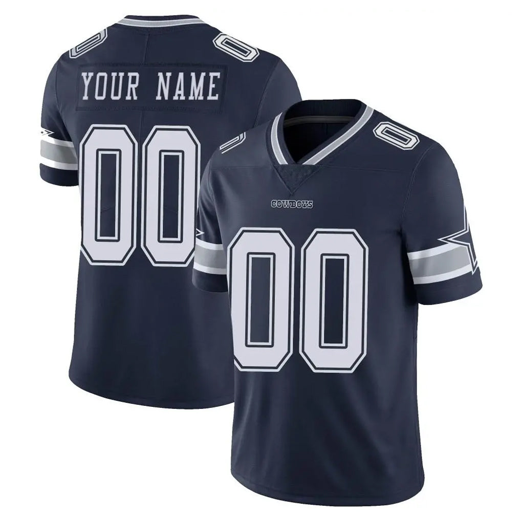 Mdoa Custom D.Cowboys Navy Vapor Untouchable Limited Home Game Any Name & Numbers Stitched Jerseys