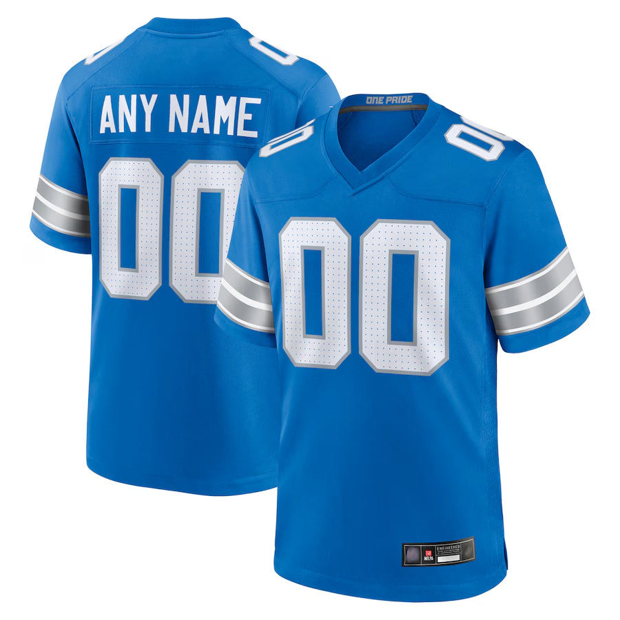 Mdoa Custom D.Lions Blue Home Game Stitched Jerseys