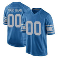 Mdoa Custom D.Lions Blue Vapor Untouchable Throwback Game Any Name & Numbers Stitched Jerseys