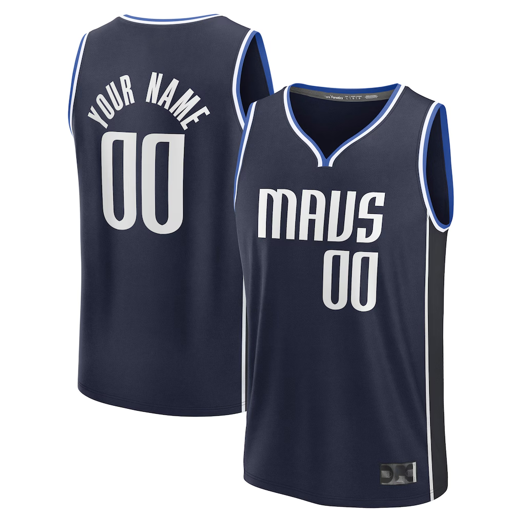 Mdoa Custom D.Mavericks Navy Fast Break Jerseys - Statement Edition