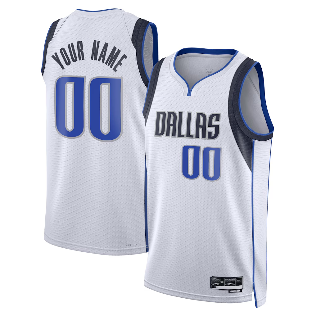 Mdoa Custom D.Mavericks White Swingman Jerseys - Association Edition