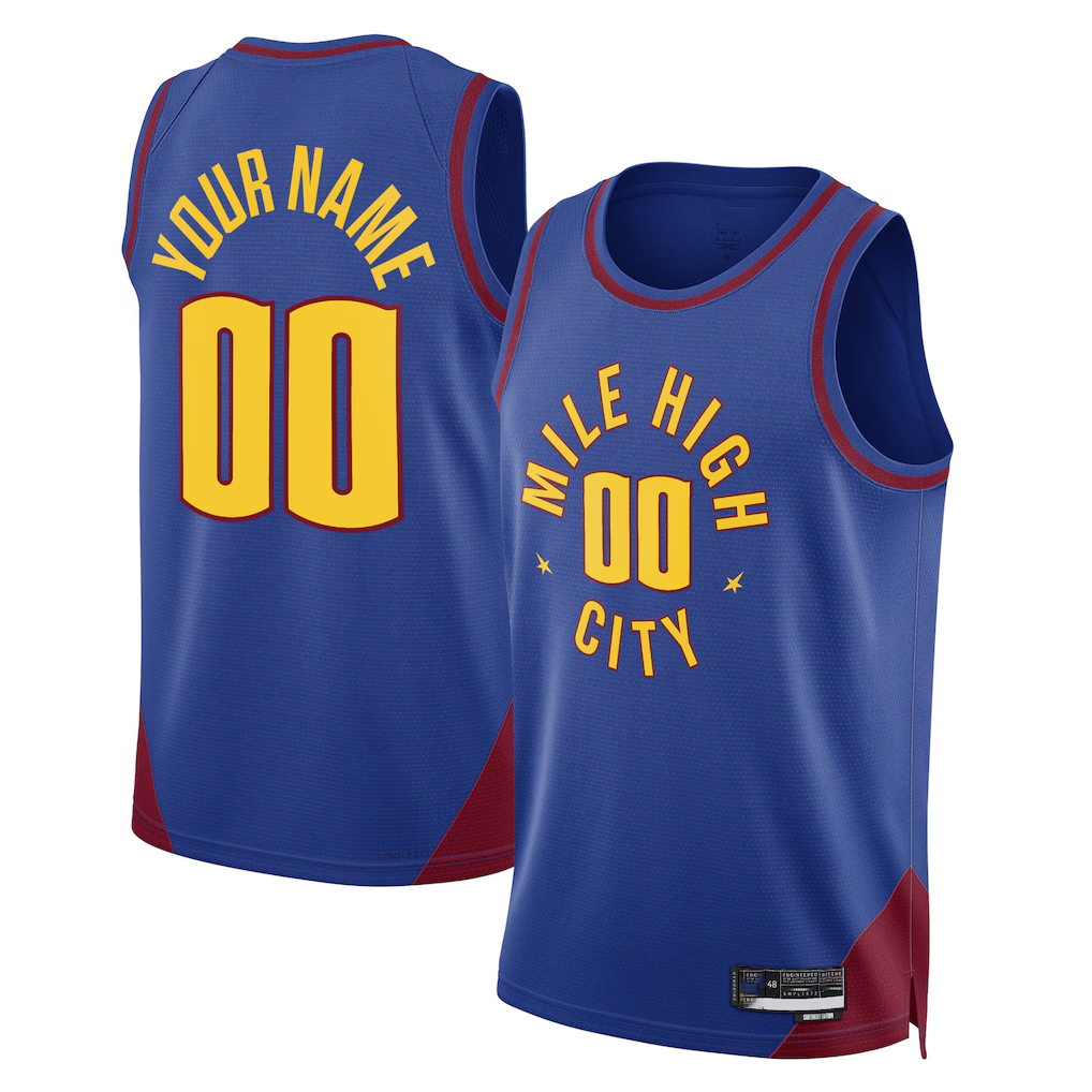 Mdoa Custom D.Nuggets Blue 2022-23 Swingman Jerseys - Statement Edition