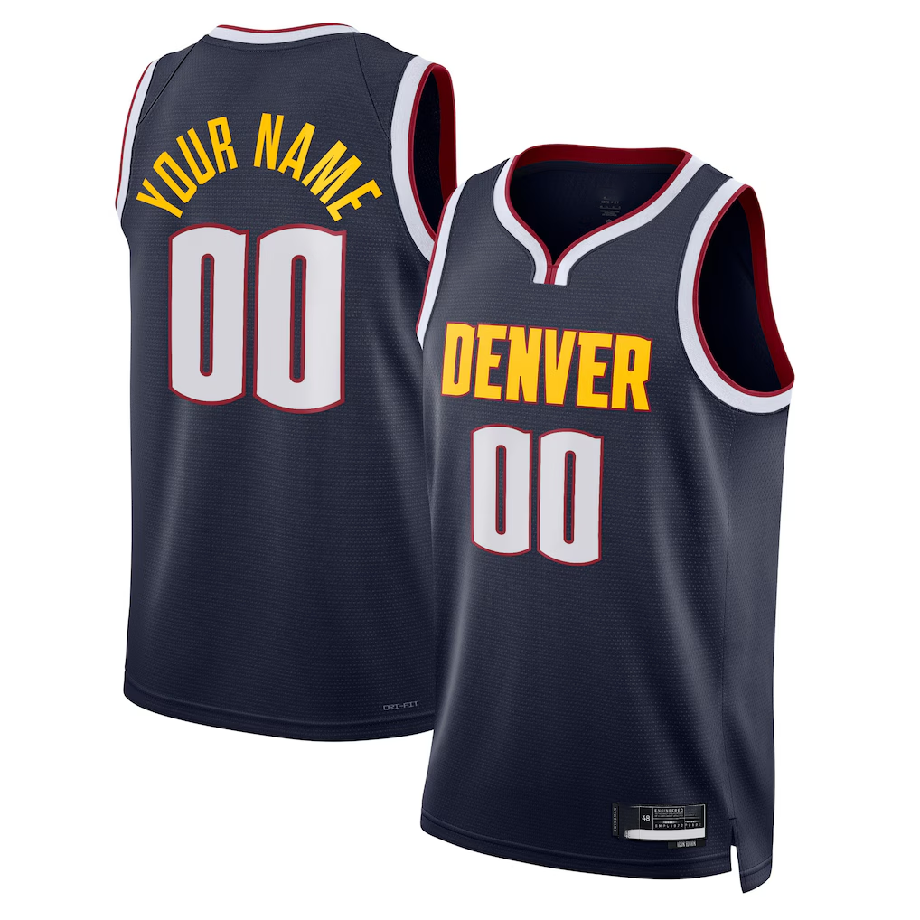 Mdoa Custom D.Nuggets Navy Swingman Jerseys - Icon Edition