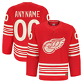 Mdoa Custom D.Red wings Red Anniversary Authentic Pro Jerseys
