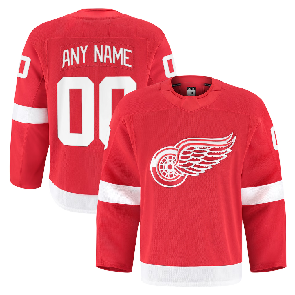 Mdoa Custom D.Red wings Red Home Authentic Pro Jerseys