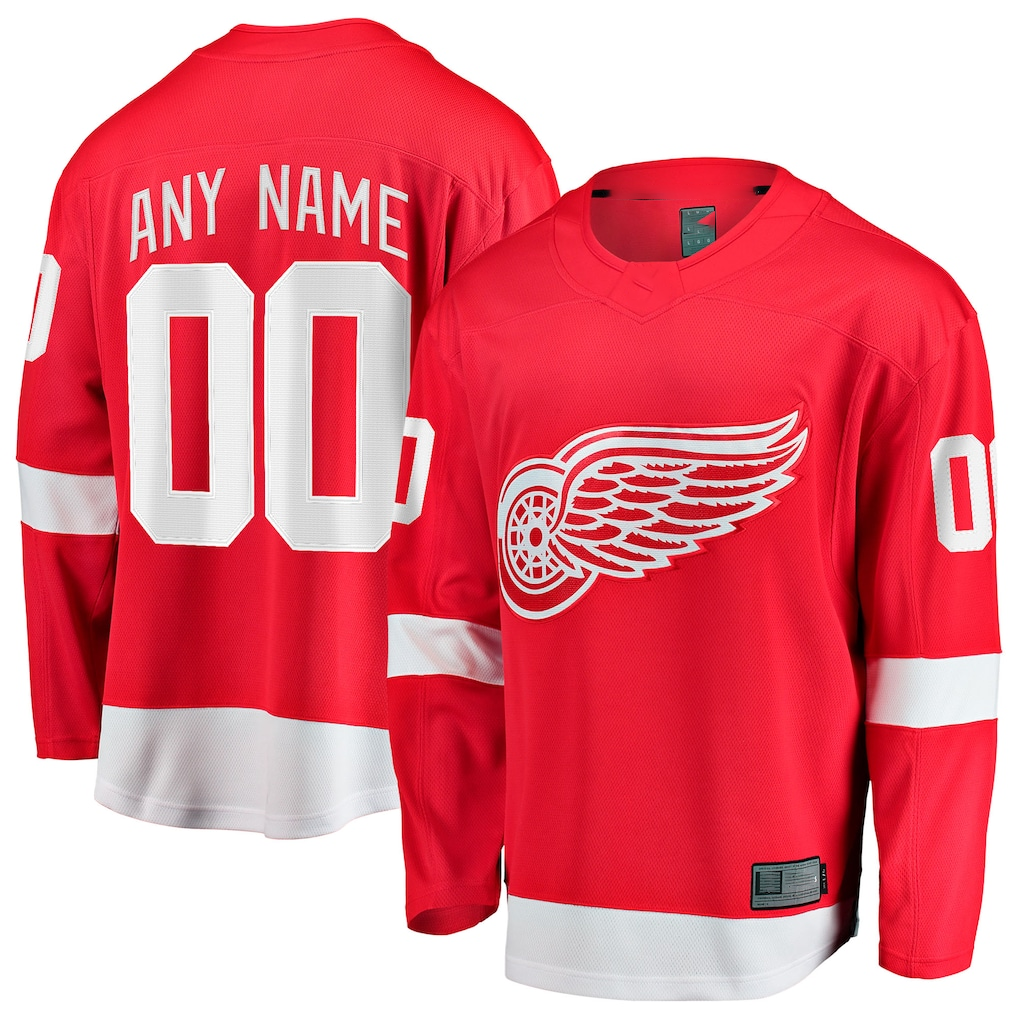 Mdoa Custom D.Red wings Red Home Breakaway Jerseys