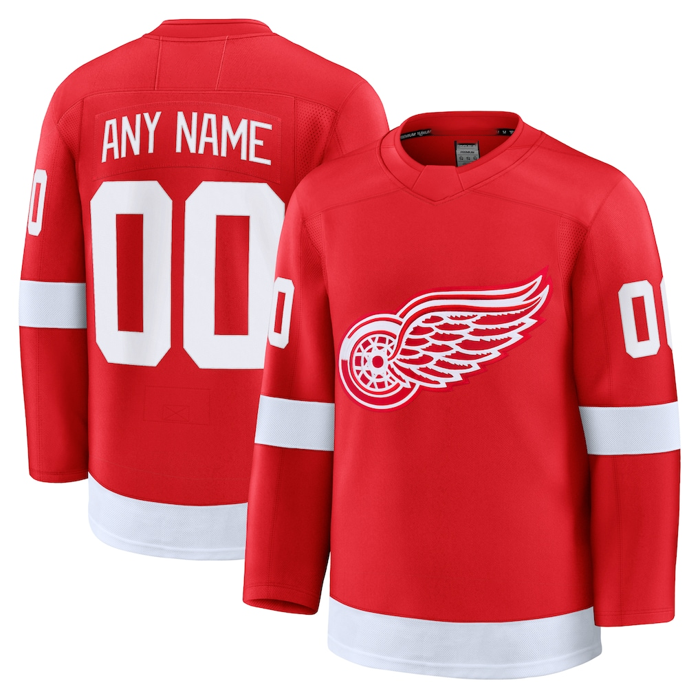 Mdoa Custom D.Red wings Red Home Premium Jerseys