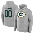 Mdoa Custom GB.Packers Gray Circuit Logo Pullover Hoodies Limited Game Any Name & Numbers Stitched Jerseys