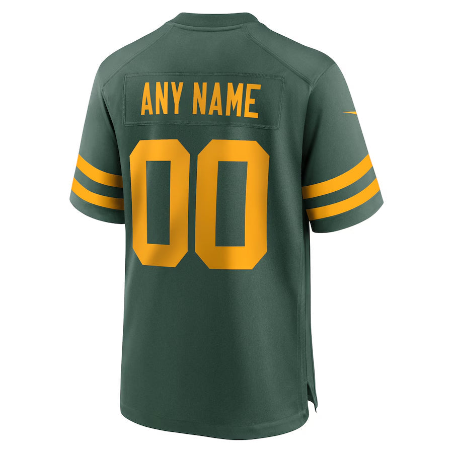 Mdoa Custom GB. Packers Green Alternate Game Stitched Jerseys