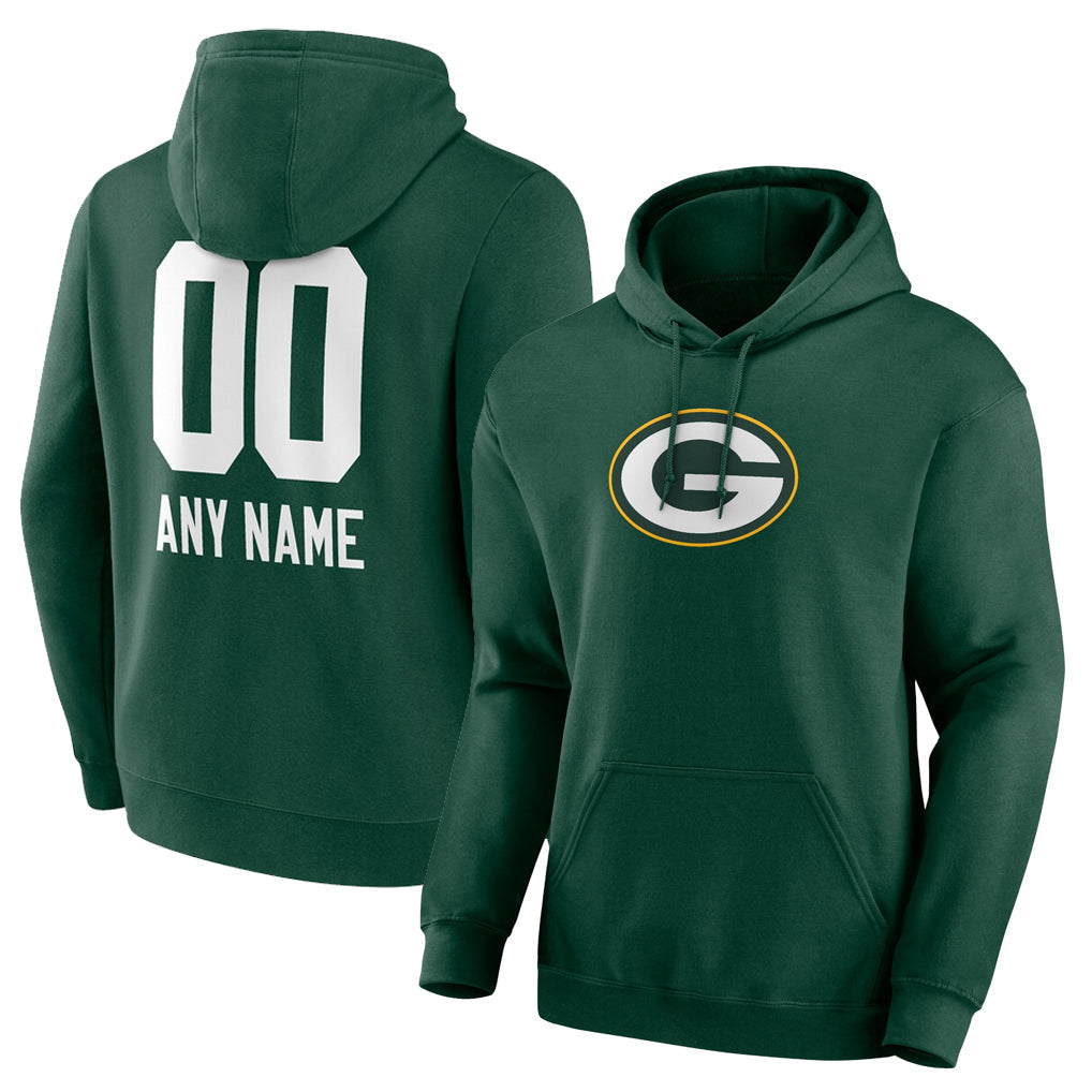 Mdoa Custom GB.Packers Green Logo Pullover Hoodies Limited Game Any Name & Numbers Stitched Jerseys