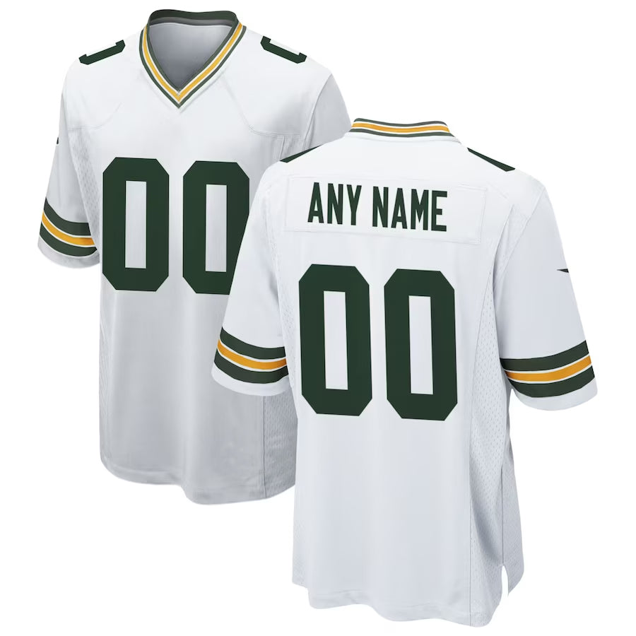 Mdoa Custom GB.Packers White Home Game Stitched Jerseys