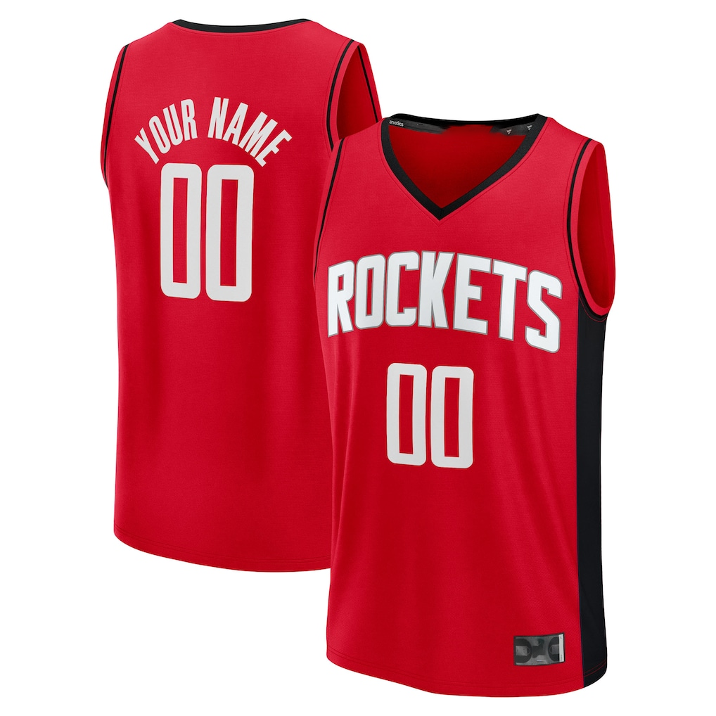 Mdoa Custom H.Rockets Red Fast Break Stitched Jerseys-Icon Edition