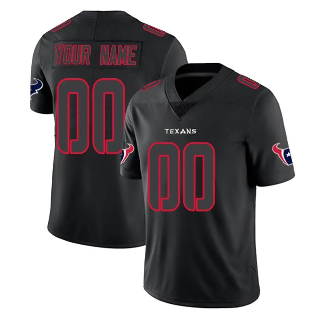 Mdoa Custom H.Texans Black Impact Limited Game Any Name & Numbers Stitched Jerseys