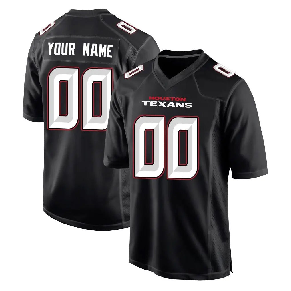 Mdoa Custom H.Texans Carbon Black Fashion Home Game Any Name & Numbers Stitched Jerseys
