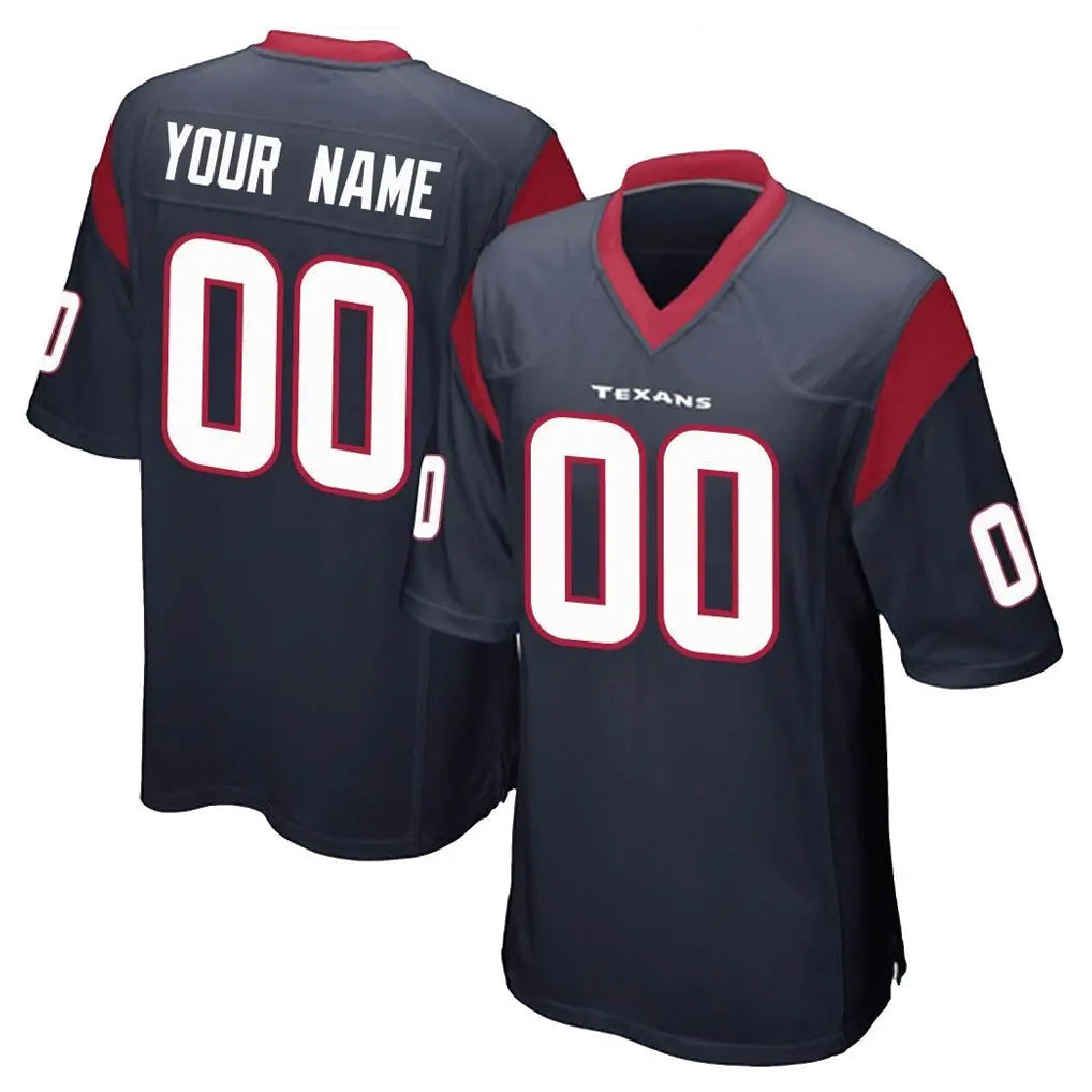 Mdoa Custom H.Texans Navy Home Game Any Name & Numbers Stitched Jerseys