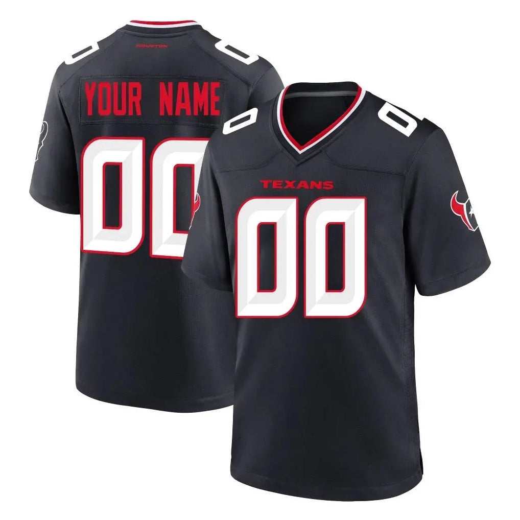 Mdoa Custom H.Texans Navy Team Home Game Any Name & Numbers Stitched Jerseys