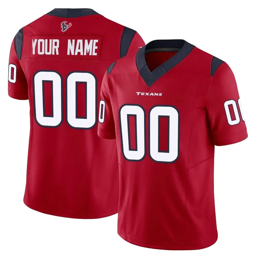 Mdoa Custom H.Texans Red Limited Vapor F.U.S.E. Home Game Any Name & Numbers Stitched Jerseys