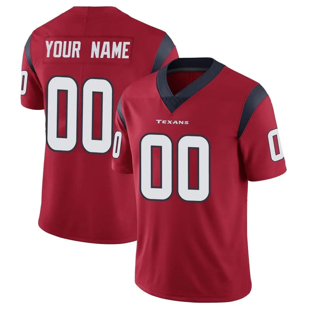 Mdoa Custom H.Texans Red Limited Vapor Untouchable Home Game Any Name & Numbers Stitched Jerseys