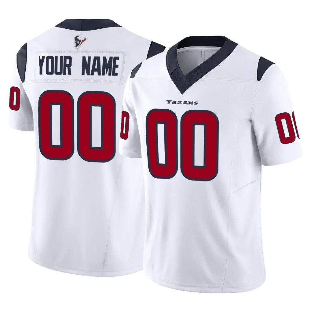 Mdoa Custom H.Texans White Limited Vapor F.U.S.E. Home Game Any Name & Numbers Stitched Jerseys