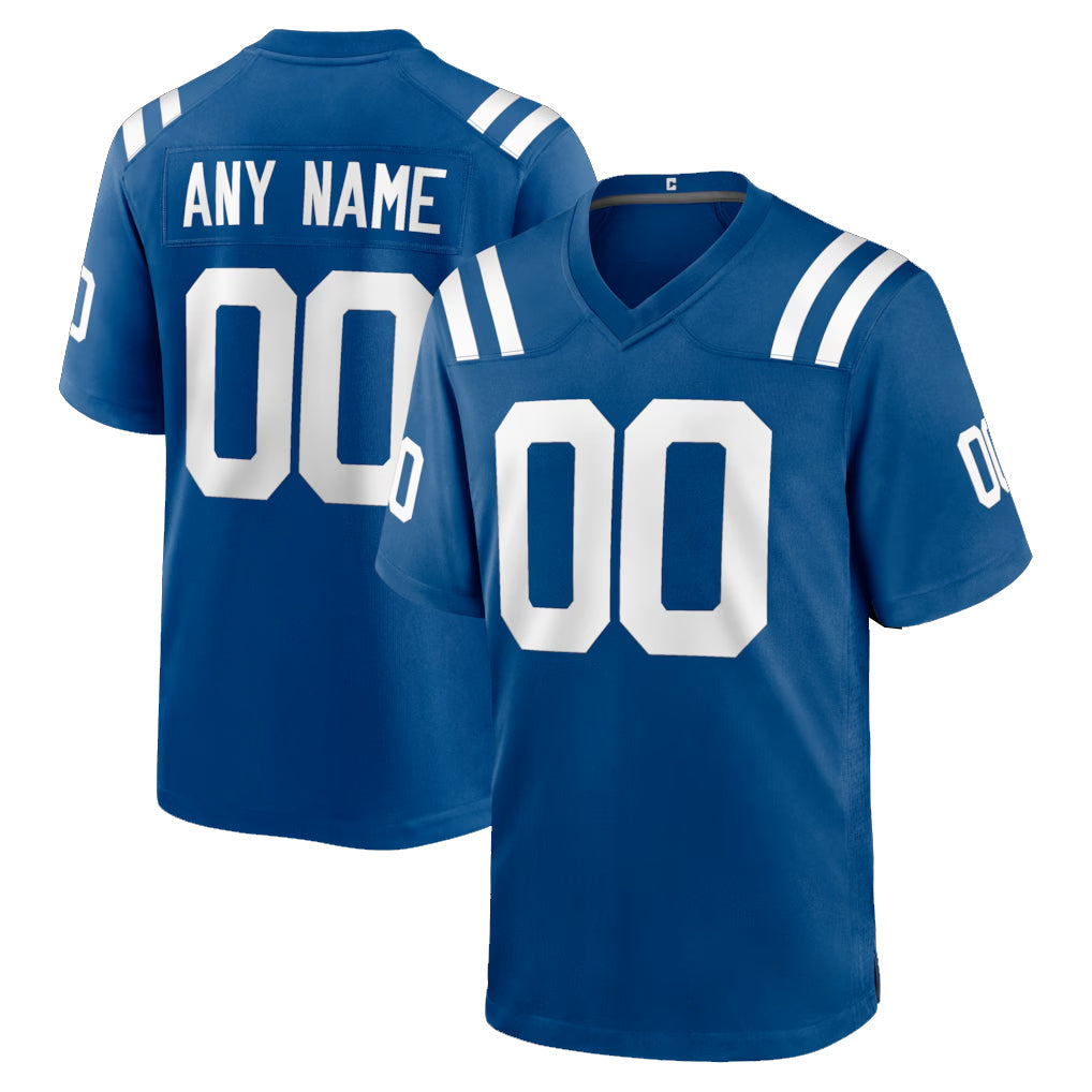 Mdoa Custom IN.Colts Royal Home Game Any Name & Numbers Stitched Jerseys