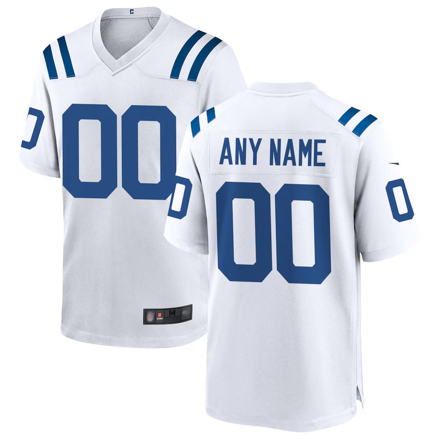 Mdoa Custom IN.Colts White Replica Home Game Stitched Jerseys