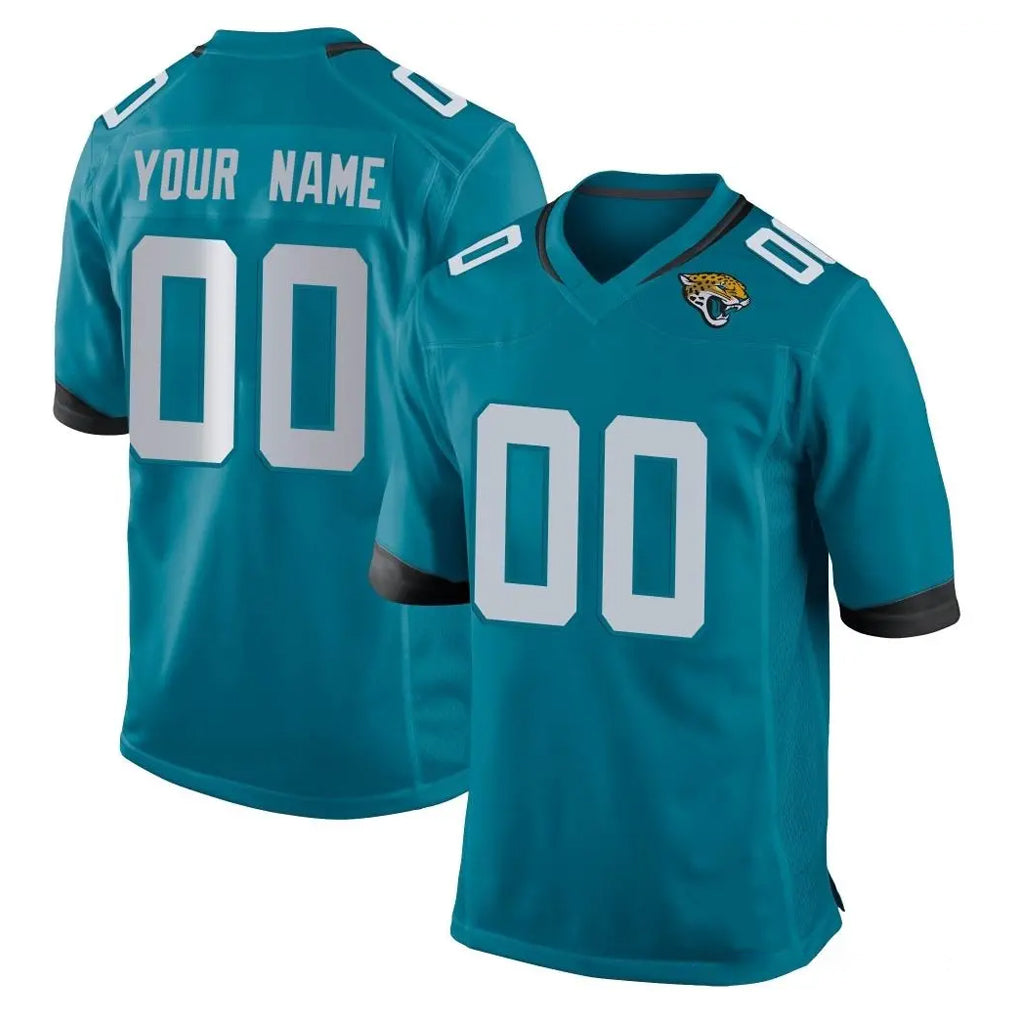 Mdoa Custom J.Jaguars Teal Home Game Any Name & Numbers Stitched Jerseys