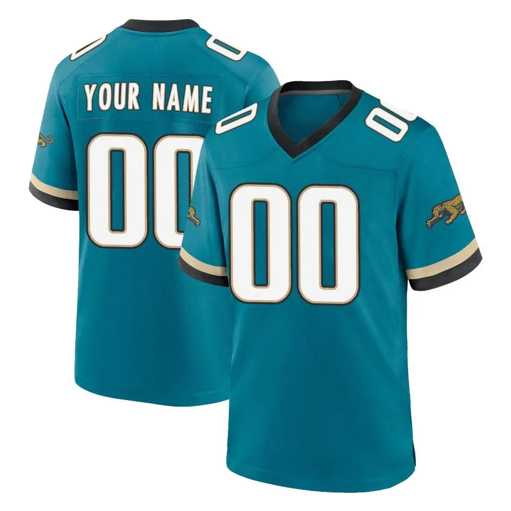 Mdoa Custom J.Jaguars Teal Prowler Throwback Limited Home Game Any Name & Numbers Stitched Jerseys