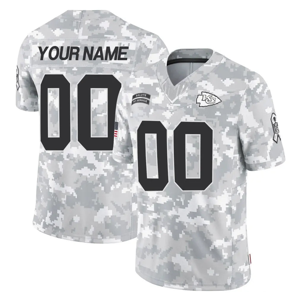 Mdoa Custom KC.Chiefs Arctic Camo Salute To Service Limited Game Any Name & Numbers Stitched Jerseys