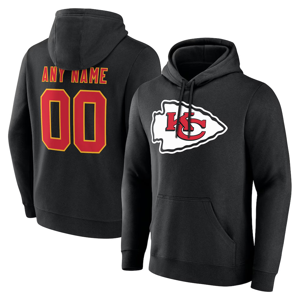 Mdoa Custom KC.Chiefs Gray LoGo Pullover Hoodies Limited Any Name & Numbers Stitched Jerseys