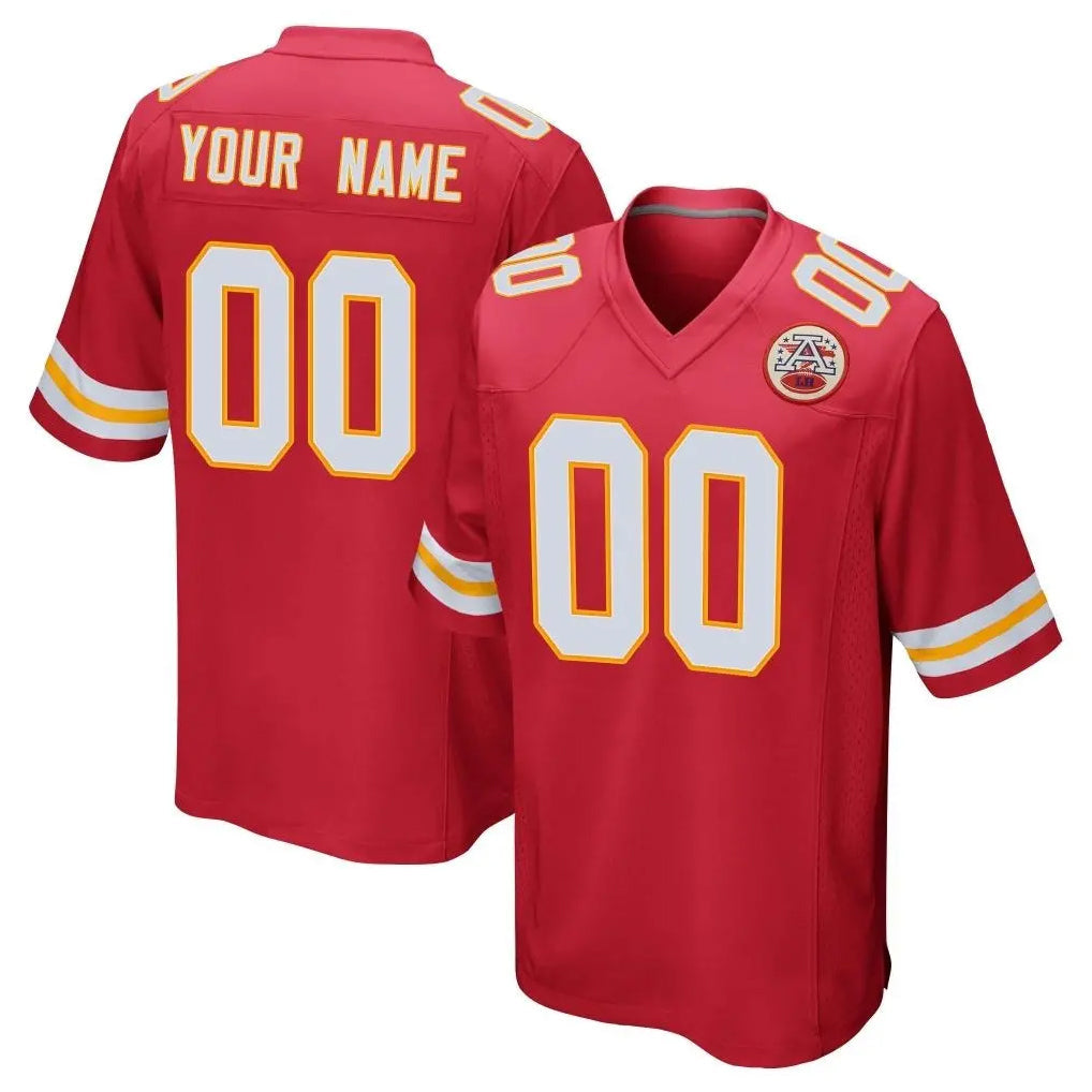 Mdoa Custom KC.Chiefs Red Home Game Any Name & Numbers Stitched Jerseys