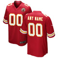Mdoa Custom KC.Chiefs Red Replica Game Stitched Jerseys