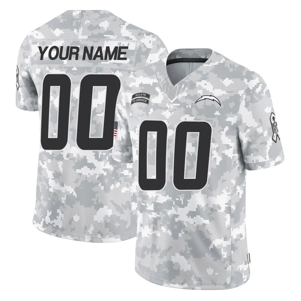 Mdoa Custom LA.Chargers Arctic Camo Salute To Service Limited Game Any Name & Numbers Stitched Jerseys