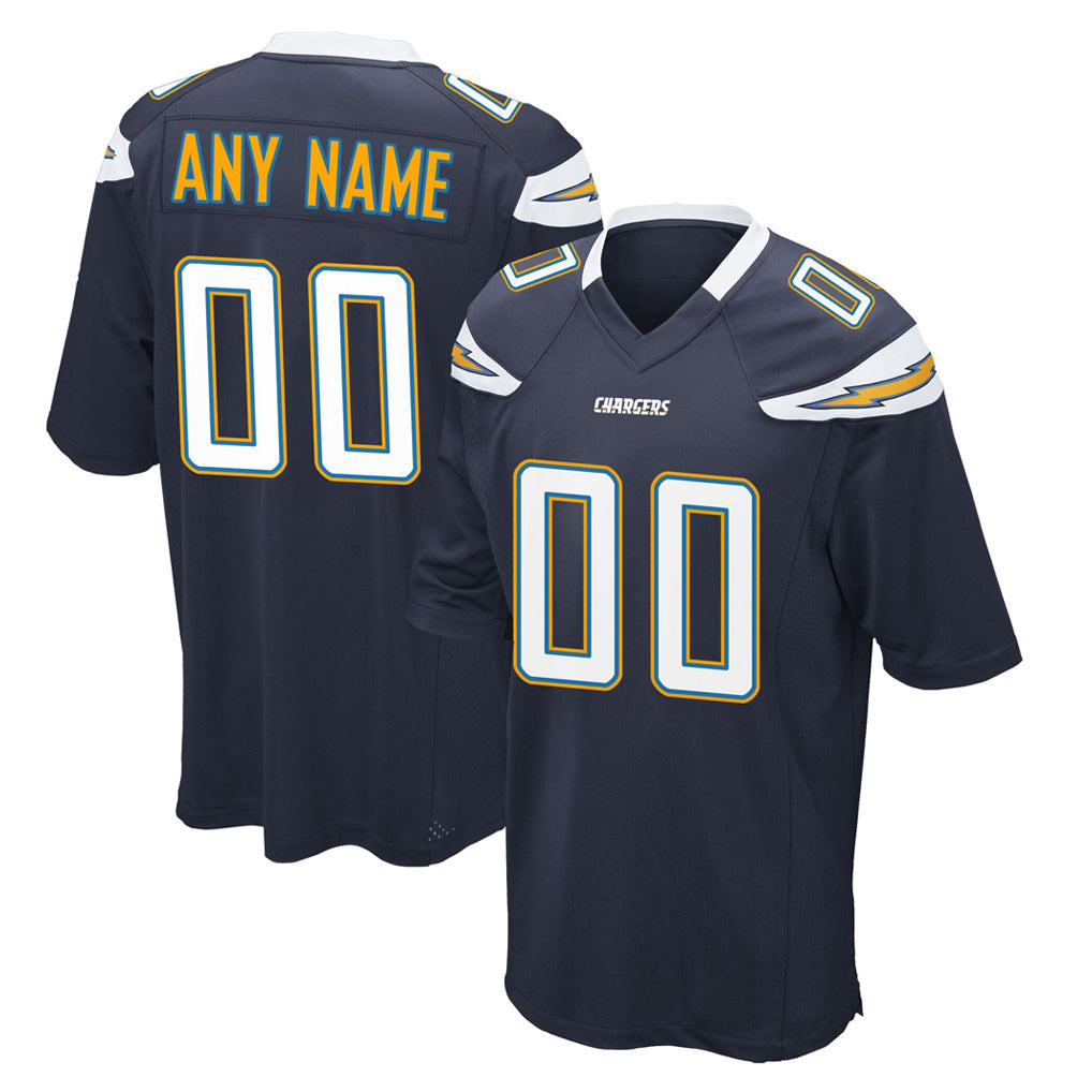 Mdoa Custom LA.Chargers Navy Game Stitched Jerseys