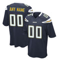 Mdoa Custom LA.Chargers Navy Game Stitched Jerseys