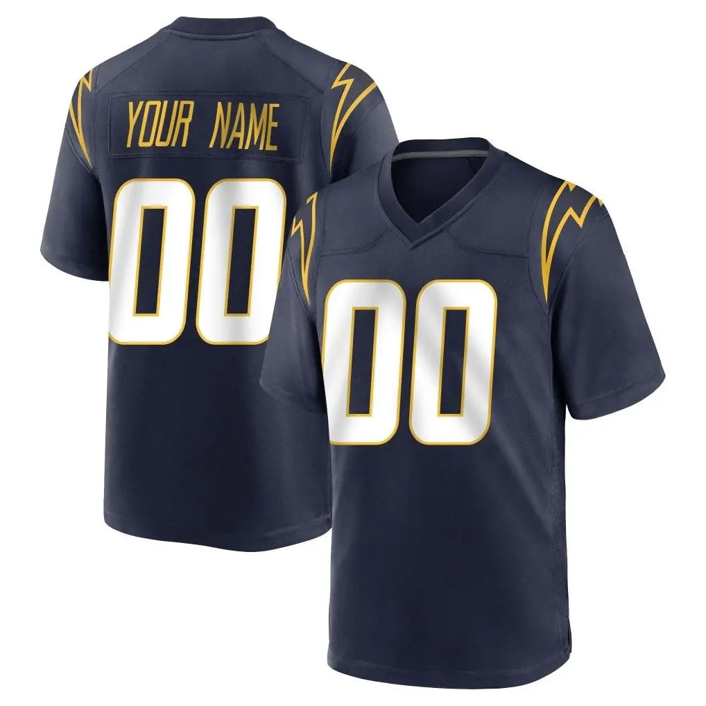 Mdoa Custom LA.Chargers Navy Home Game Any Name & Numbers Stitched Jerseys
