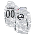 Mdoa Custom LA.Rams Arctic Camo Salute to Service Hoodies Limited Game Any Name & Numbers Stitched Jerseys