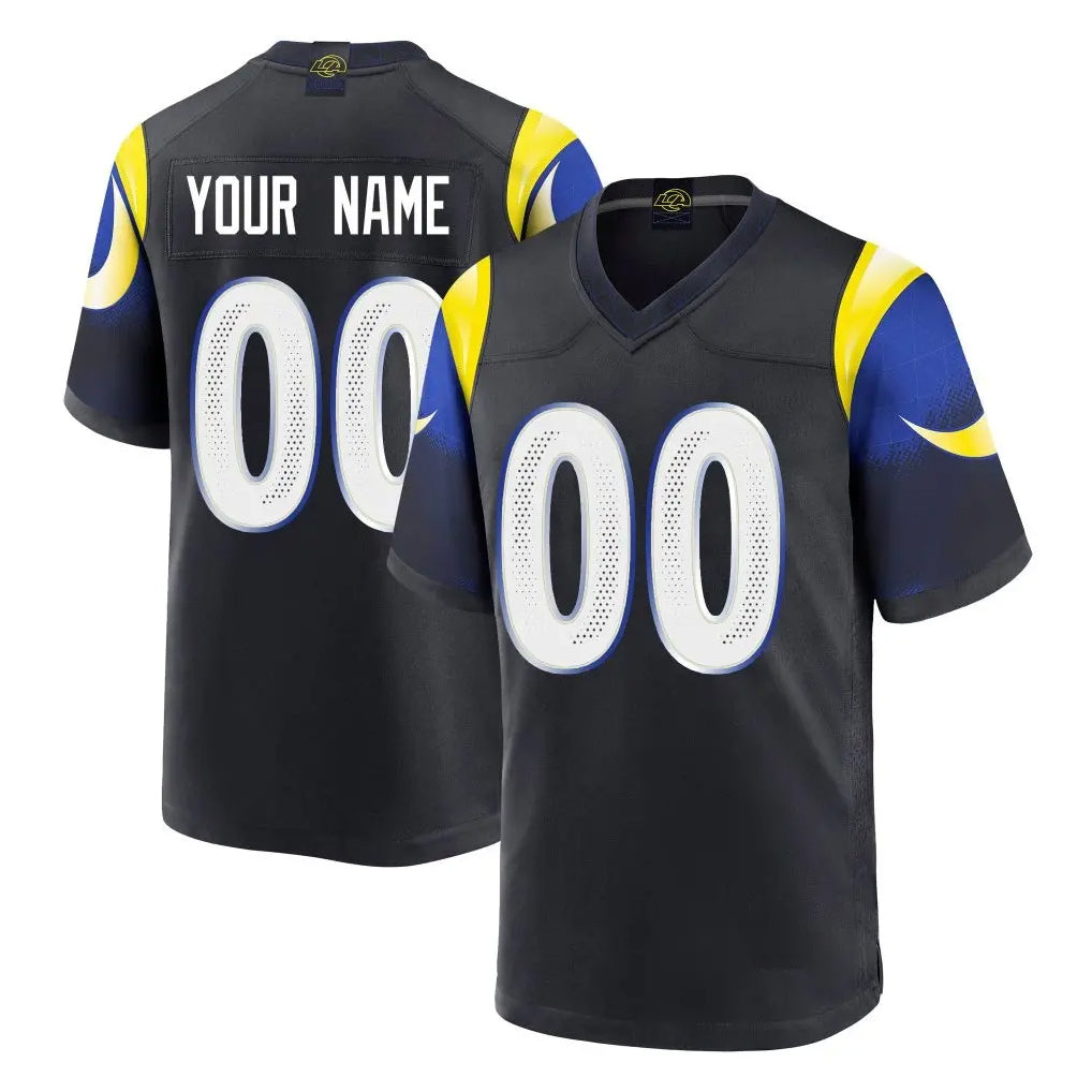 Mdoa Custom LA.Rams Black Midnight Rivalries Collection Home Game Any Name & Numbers Stitched Jerseys