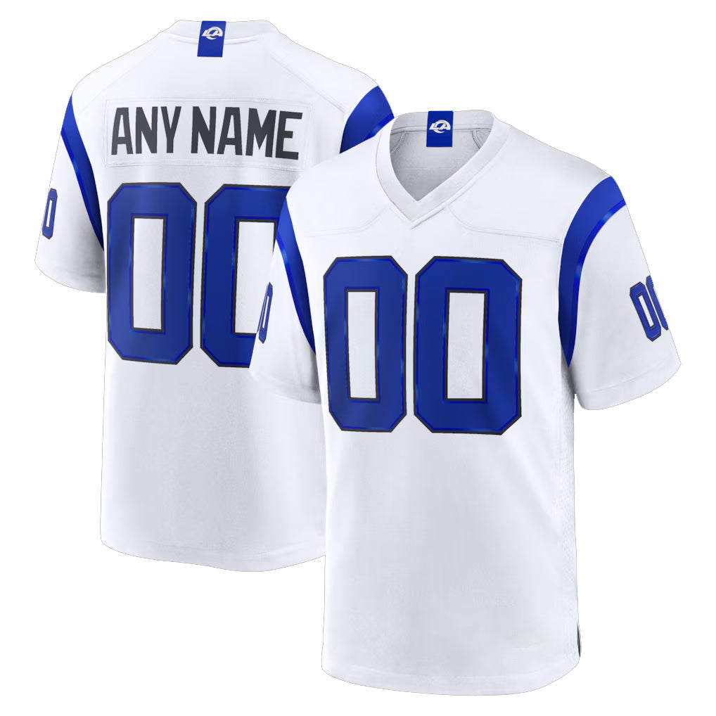 Mdoa Custom LA.Rams Fearsome White Home Game Any Name & Numbers Stitched Jerseys