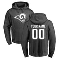 Mdoa Custom LA.Rams Gray Pullover Hoodie Limited Game Any Name & Numbers Stitched Jerseys