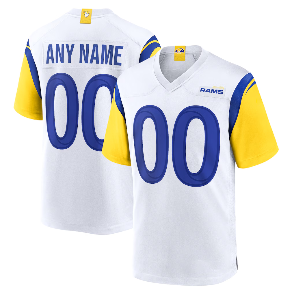 Mdoa Custom LA.Rams White Alternate Stitched Jerseys