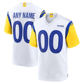 Mdoa Custom LA.Rams White Alternate Stitched Jerseys